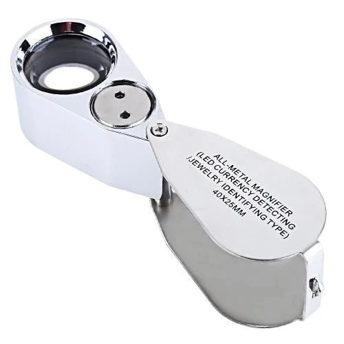 Kontrol, Için Özel Kutulu Metal Işıklı Lup 40x25 ürün görseli 1