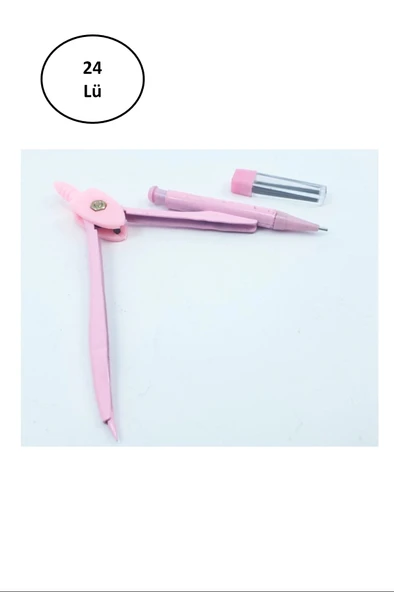 Tgb Pembe Renk Metal Pergel 24'lü ürün görseli 1