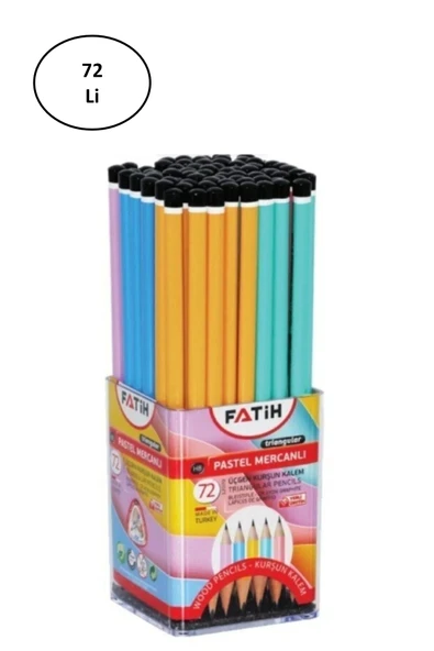 Fatih Kurşun Kalem Üçgen Mercanlı Pastel Renkli Fa12070kl00 (72 Li Paket) ürün görseli 1