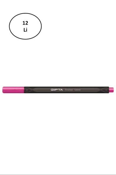 Gıpta Fineliner Keçe Uç Kalem 0,4 Mm Üçgen Pembe 12'li ürün görseli 1