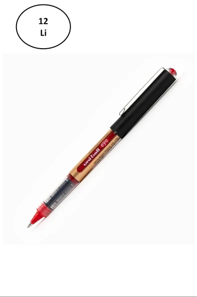 Uniball Eye Fine Roller Pilot Kalem UB 150 10 1.0mm Kırmızı 12'li ürün görseli 1