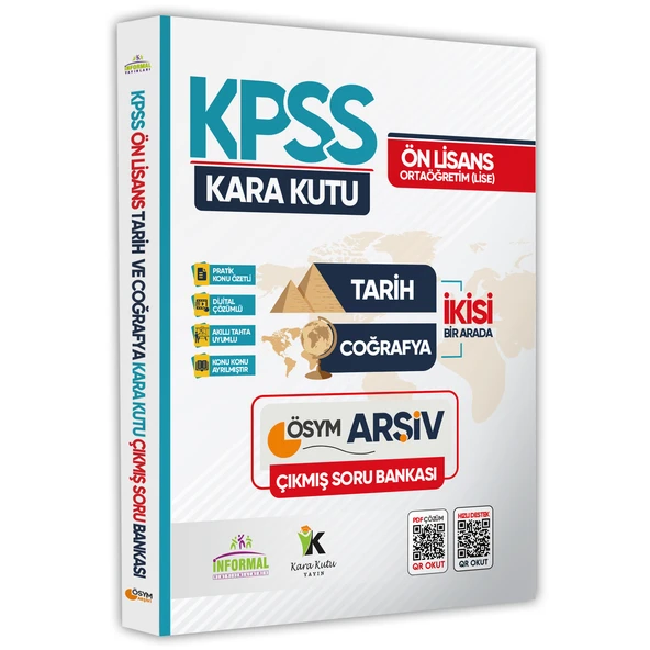 KPSS Önlisans-Ortaöğretim Tarih ve Coğrafyanın Kara Kutusu ÖSYM Çıkmış Soru Bankası Dijital Çözümlü ürün görseli 1