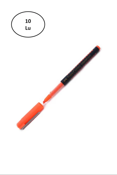 Faber Castell Fc 1575 Vision Kalem Tipi Fosforlu Turuncu Kalem 10'lu ürün görseli 1