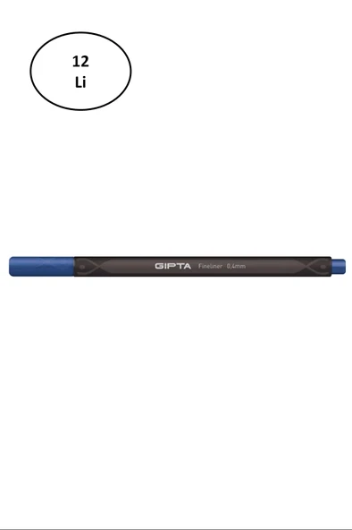 Gıpta Fineliner Kalem 0,4 Mm -Karton Kutu-Üçgen-G.Mavisi 12'li ürün görseli 1