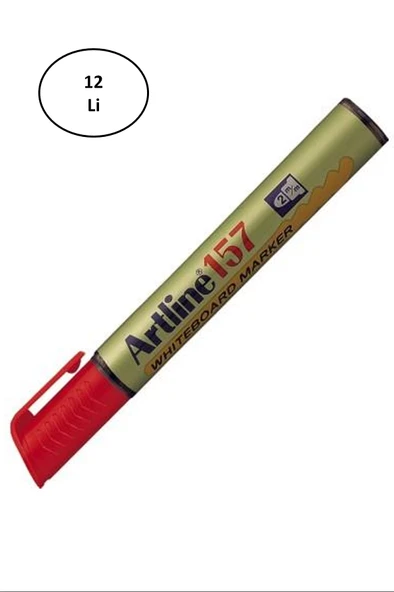 Artline 159 Whiteboard Marker Red Kesik Uç 12'li ürün görseli 1