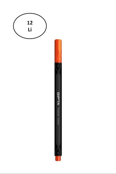 Gıpta Fineliner Kalem 0,4 Mm Karton Kutu Üçgen Portakal 12'li ürün görseli 1
