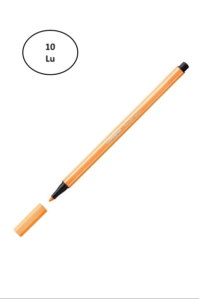 Umut Stabilo Pen 68 Florasan Orange 68/054 10'lu ürün görseli 1