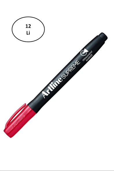 Artline Supreme Permament Markör 1.0 Mm Kırmızı 12'li ürün görseli 1
