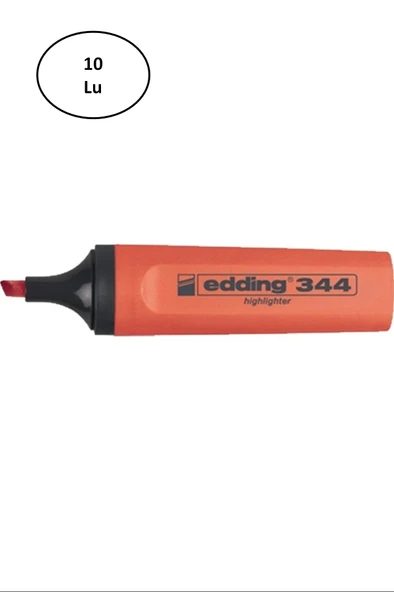 Edding Fosforlu Kalem Nar Çiçeği Kırmızı E-344 10'lu ürün görseli 1