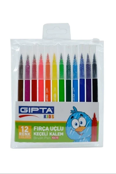 Gıpta K4151 12 li Fırça Uçlu Keçeli Kalem ürün görseli 1