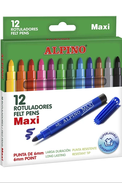 Cem Alpino Maxi Keçeli Kalem 12 Renk ürün görseli 1