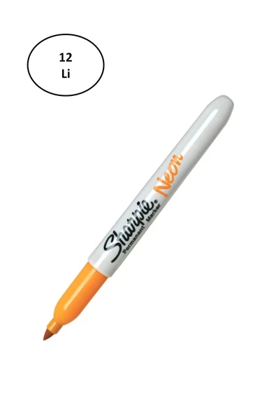 Sharpie Markör Permanent Neon Fosforlu Turuncu 12'li ürün görseli 1