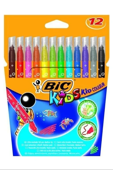 Bic Kid Couleur 12 Renk Keçeli Boya Kalemi ürün görseli 1