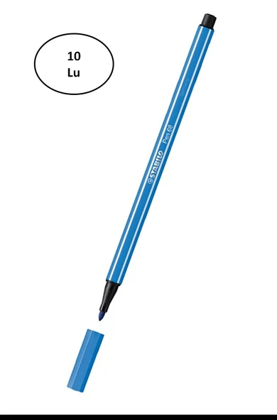 Umut Stabilo Pen 68 Mavi 68/41 10'lu ürün görseli 1