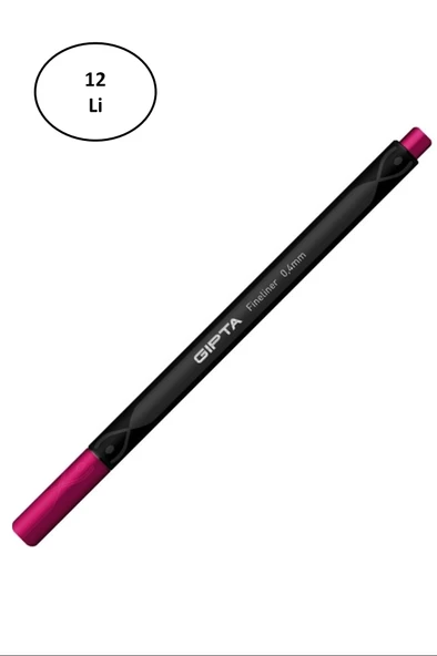 Gıpta Fınelıner Kalem 0,4 Mm Bordo K600014 12'li ürün görseli 1