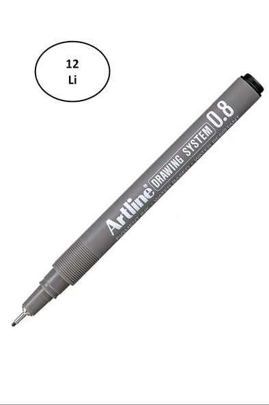 Artline 238 Çizim Kalemi 0.8 mm Siyah 12'li ürün görseli 1