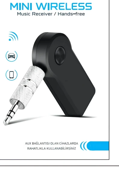 Araç İçi Kablosuz Müzik Aktarma ve Telefon Görüşme Aparatı AUX Mini Wireless ürün görseli 1