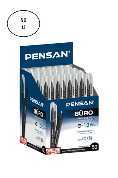 Pensan Tükenmez Kalem 2270 Büro Tipi 1 Mm Siyah 50'li ürün görseli 1