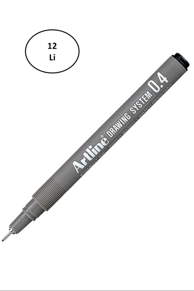 Artline 234 Çizim Kalemi 0.4 mm Siyah 12'li ürün görseli 1