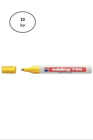 Edding Boya Dekor Markörü Sarı E-750 10'lu ürün görseli 1