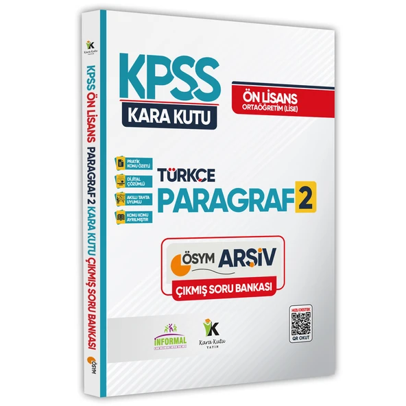 KPSS Önlisans/Ortaöğretim Türkçenin Kara Kutusu PARAGRAF 2 KARMA ÖSYM Çıkmış Çözümlü Soru Bankası ürün görseli 1