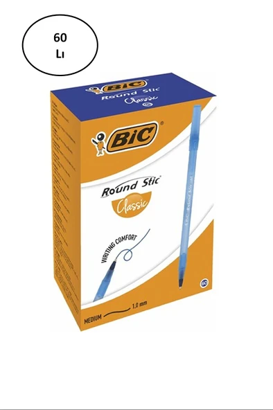 Bic Round Stic Tükenmez Kalem Mavi 60'lı ürün görseli 1