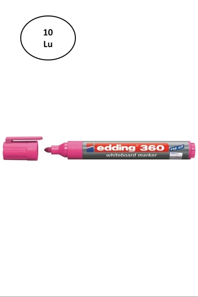 Edding Beyaz Tahta Kalemi Pembe (E-360) ED36009 10'lu ürün görseli 1