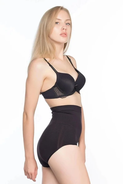 Yüksek Bel Kadın Slip Korse 13003 - Siyah ürün görseli 1
