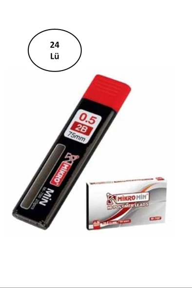 Mikro M-700 75Mm 2B Kurşun Kalem Ucu 0,5Mm 24'lü ürün görseli 1