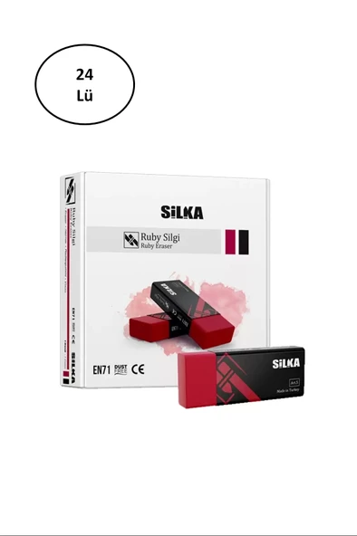 Silka Silgi Ruby Kırmızı 24 Lü Art.58 ürün görseli 1