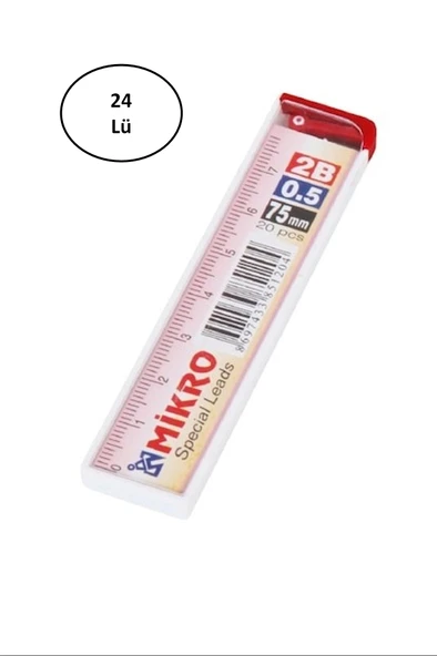 Mikro 75 Mm Cetvelli Kurşun Kalem Ucu 0,5Mm 24'lü ürün görseli 1