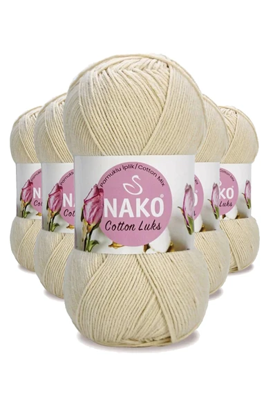 5 Adet Cotton Lüks Yelek Tunik Kazak Bluz Hırka İpi Yünü Açık Bej 97543 ürün görseli 1