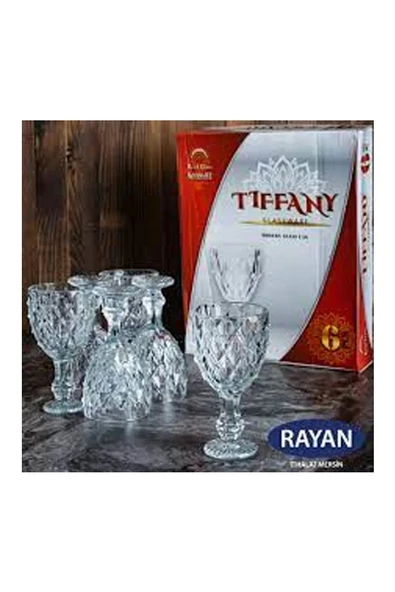 Tiffany 6'lı Lüx Ayaklı Bardak Royaleks-82628 ürün görseli 1