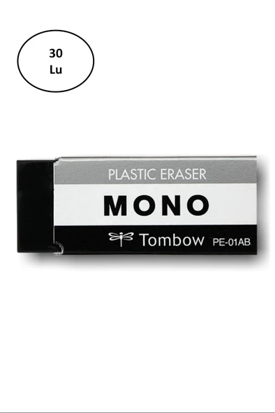 Tombow Mono Silgi, 23X11X55Mm, Siyah 30'lu ürün görseli 1
