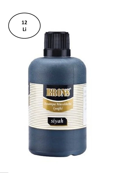 Brons Stampa Mürekkebi Siyah 30 Cc 12'li ürün görseli 1