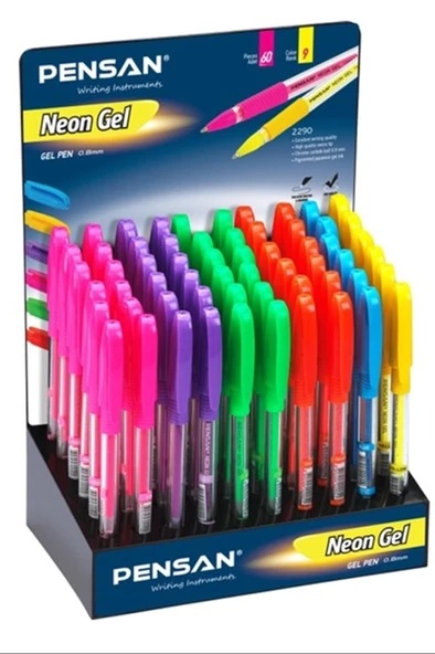 Pensan Neon Jel Pvc Renkli 60 Lı Stand ürün görseli 1