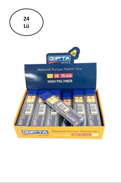 Gıpta 75Mm 2B 0,7Mm Kalem Ucu 20Li Tüp 24'lü ürün görseli 1