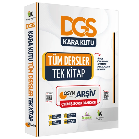 DGS TÜM DERSLER TEK KİTAP Kara Kutu ÖSYM Soru Havuzu Çıkmış Soru Bankası Dijital Çözümlü ürün görseli 1