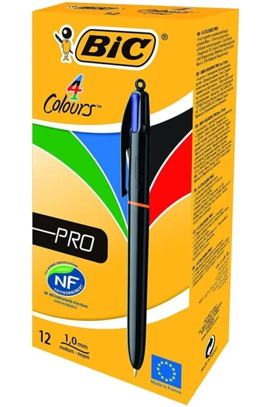 Bic Tükenmez Kalem 4 Colours Pro 982869 (12 Li Paket) ürün görseli 1