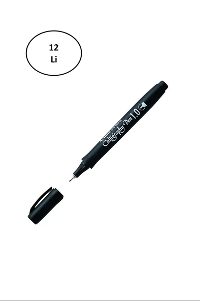 Artline Supreme Calligraphy Pen 1.0 Kaligrafi Kalemi Siyah 12'li ürün görseli 1