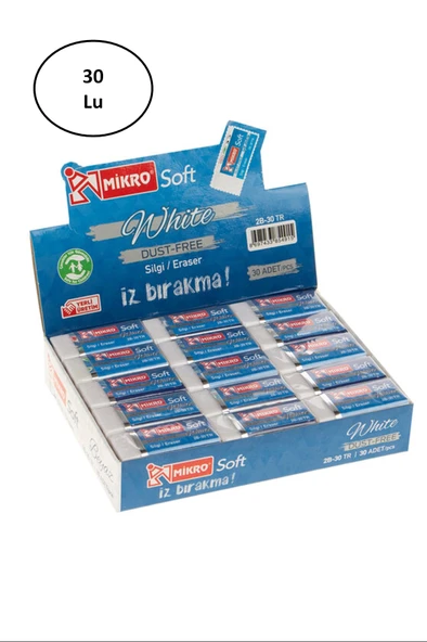 Mikro Silgi Soft 2B-30Tr Beyaz Soft 2B30Tr 30'lu ürün görseli 1