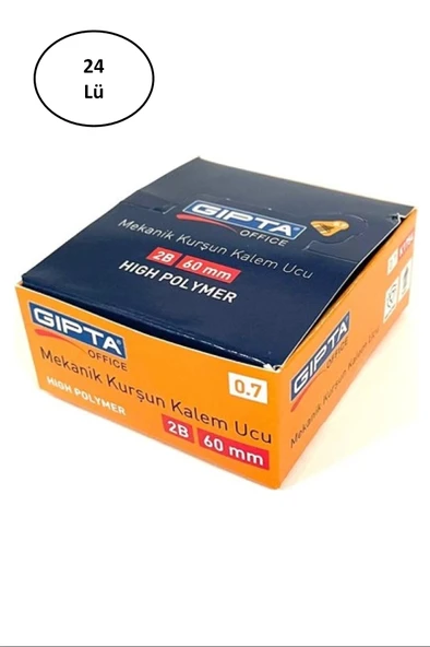 Gıpta 60Mm 2B 0,7Mm Kalem Ucu 20Li Tüp 24'lü ürün görseli 1