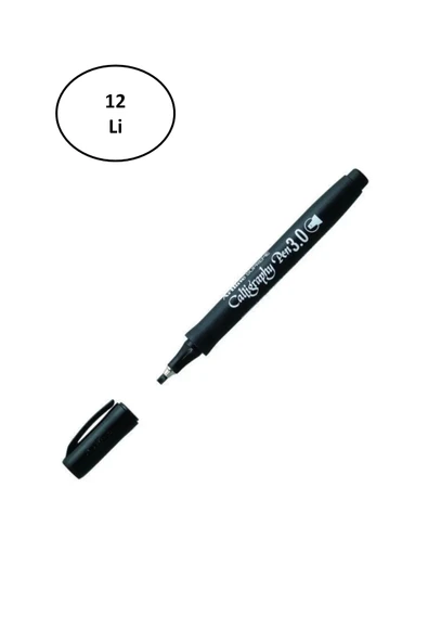 Artline Supreme Calligraphy Pen 3.0 Black 12'li ürün görseli 1