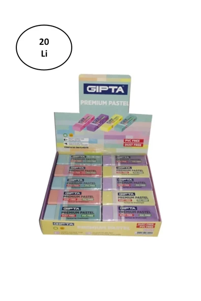 Gıpta Silgi Premium Pvc-dust Free Pastel 4 Renk (20 Li Paket) ürün görseli 1