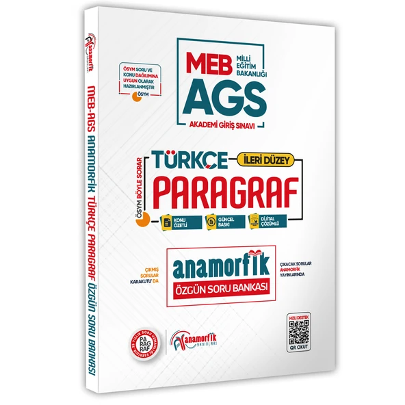 MEB-AGS Güncel Türkçe Anamorfik Paragraf Soru Bankası Yeni Müfredat Konu Özetli Çözümlü ürün görseli 1