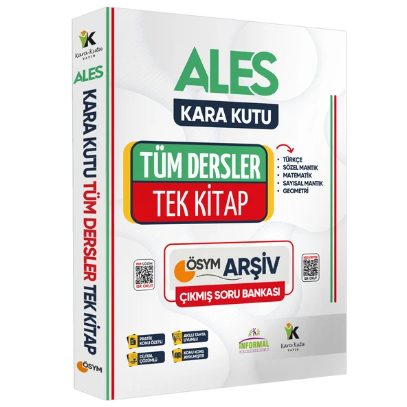 ALES TÜM DERSLER TEK KİTAP Kara Kutu ÖSYM Soru Havuzu Çıkmış Soru Bankası Dijital Çözümlü ürün görseli 1