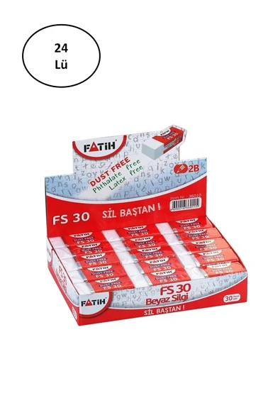 Gıpta Premium Pvc Dust Free Beyaz Silgi 24'lü ürün görseli 1