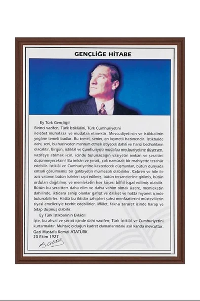 Panda 35X50 Gençliğe Hitabe Mdf Çerçeve ürün görseli 1