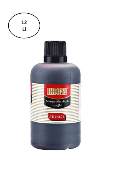 Brons Stampa Mürekkebi Kırmızı 30 Cc 12'li ürün görseli 1