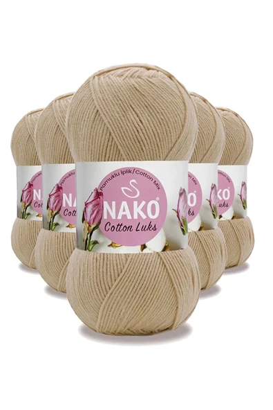 5 Adet Cotton Lüks Yelek Tunik Kazak Bluz Hırka İpi Yünü Camel 97582 ürün görseli 1